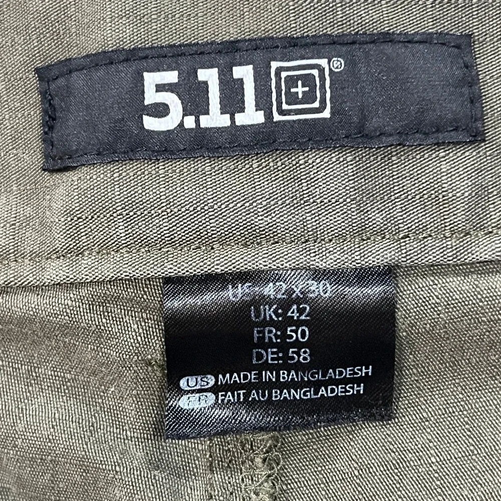 5.11 Tactical Cargo Pants Mens 42x30 Green Stryke Ripstop Flex-Tac Work Trousers